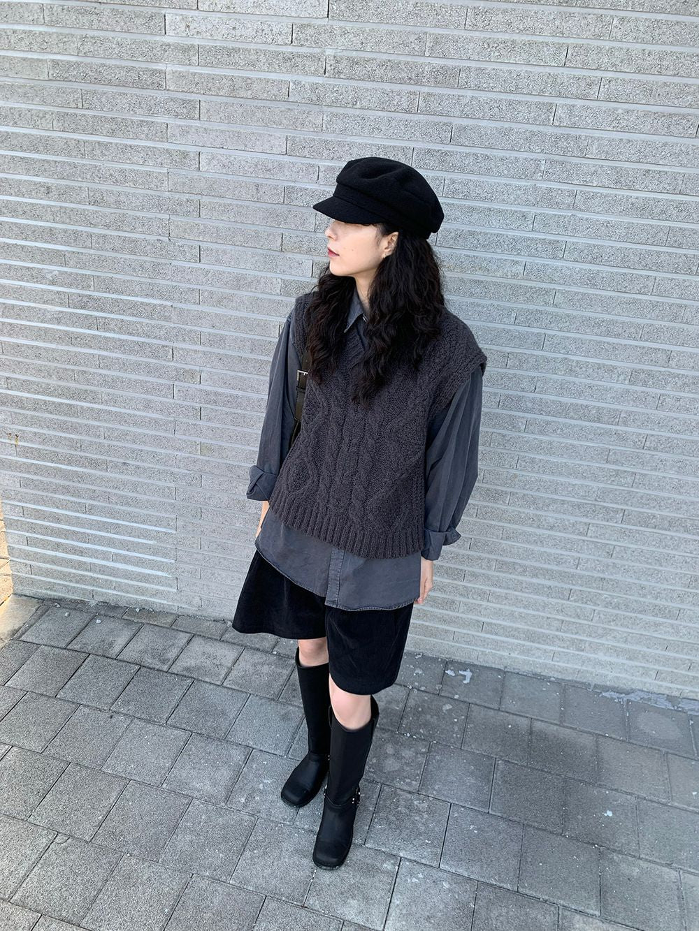 毛呢 質感 英倫風 報童帽 / 2色 - WHATEVER STUDIO