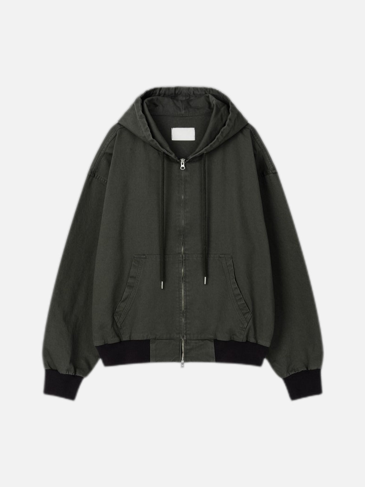 重磅 工裝 水洗 雙拉鍊 連帽 外套 / 2色 - WHATEVER STUDIO