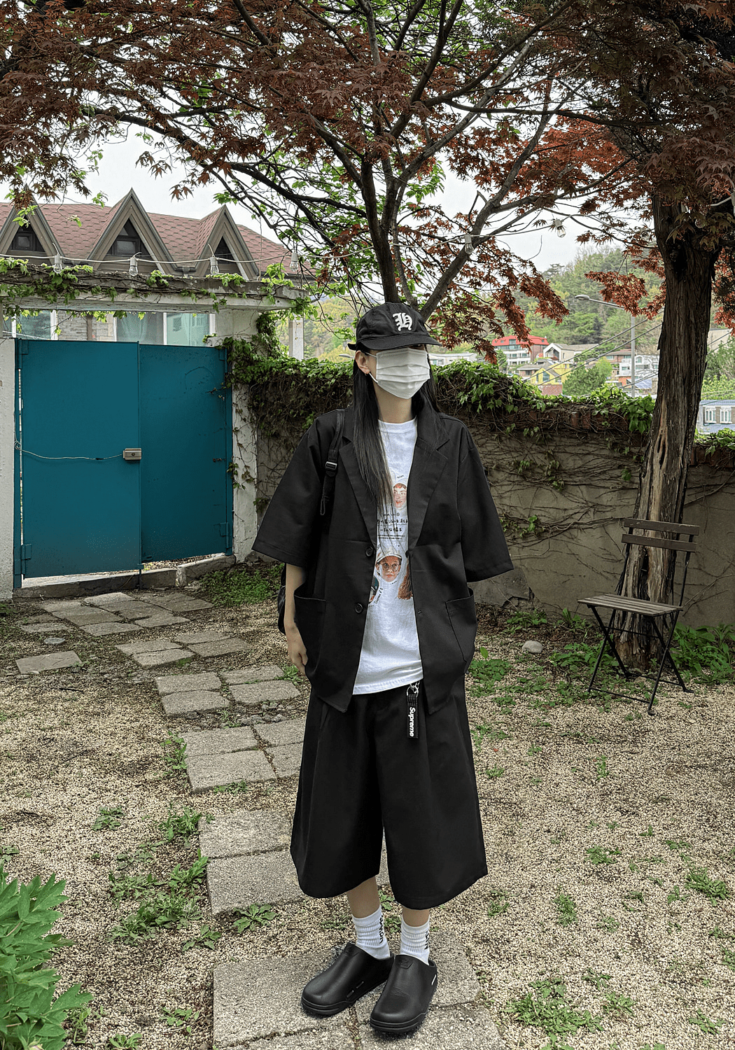 涼感 亞麻 輕正裝 五分袖 西裝外套 / 2色 - WHATEVER STUDIO