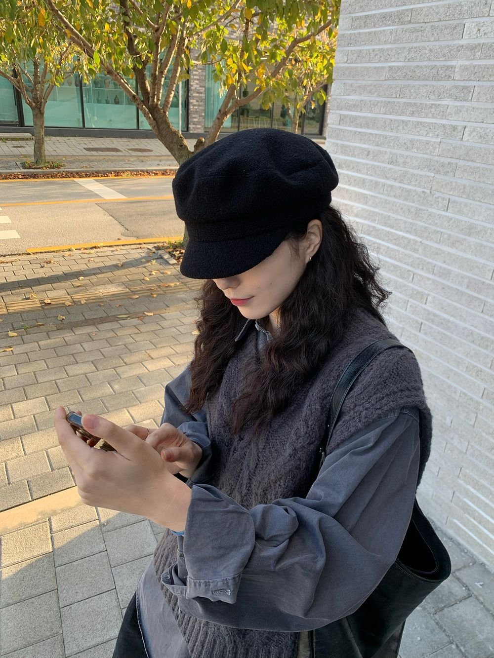 毛呢 質感 英倫風 報童帽 / 2色 - WHATEVER STUDIO