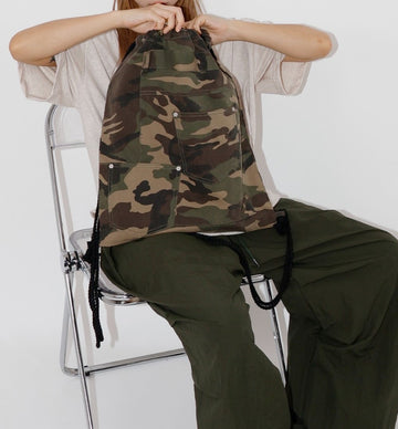 迷彩束口後背包