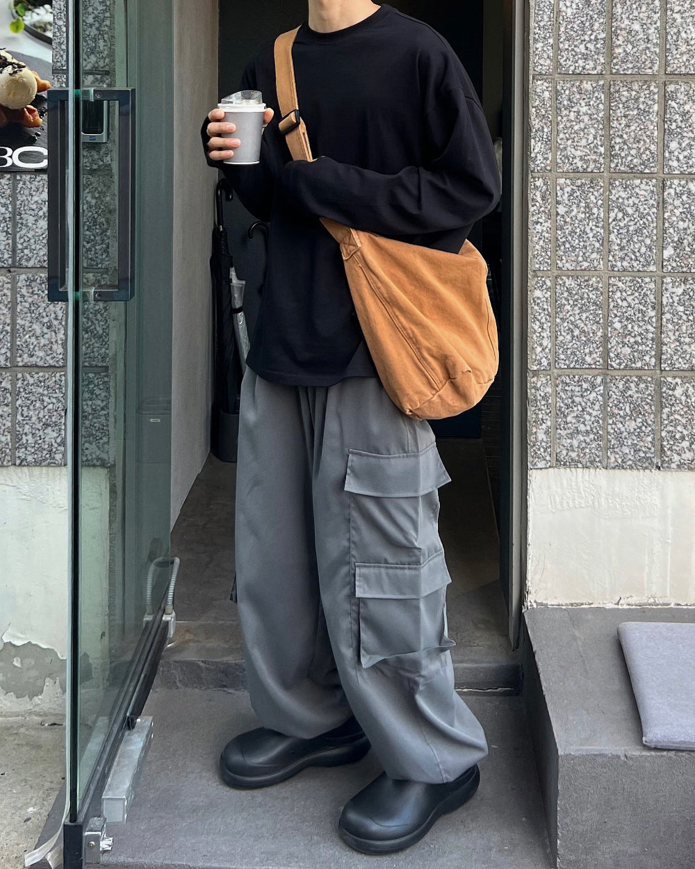 復古 水洗 帆布 側背包 斜背包 / 3色