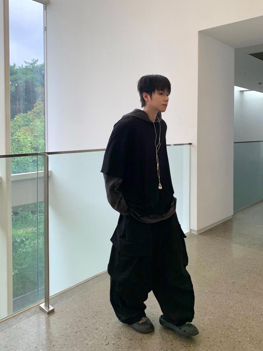 大口袋 工裝 降落傘 寬鬆 闊腿 棉褲 / 4色