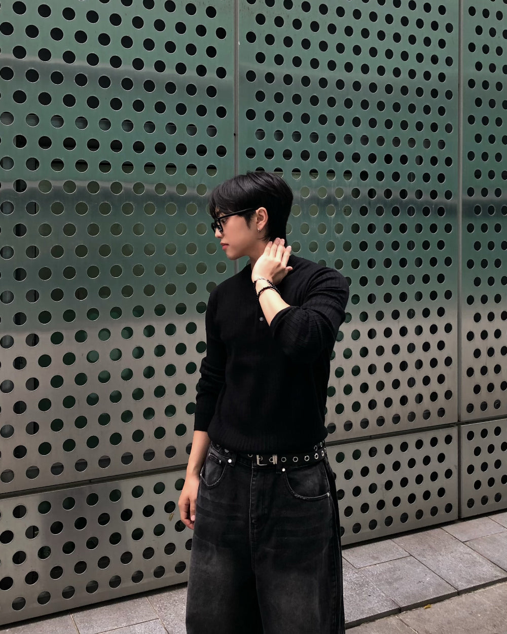 羅紋 亨利領 長袖 針織衫 / 5色