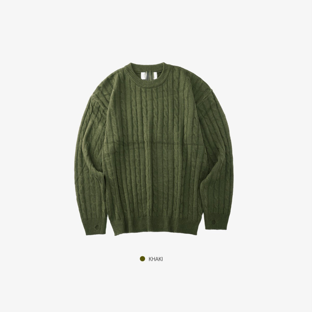 簡約 羅紋 圓領 針織 上衣 / 6色