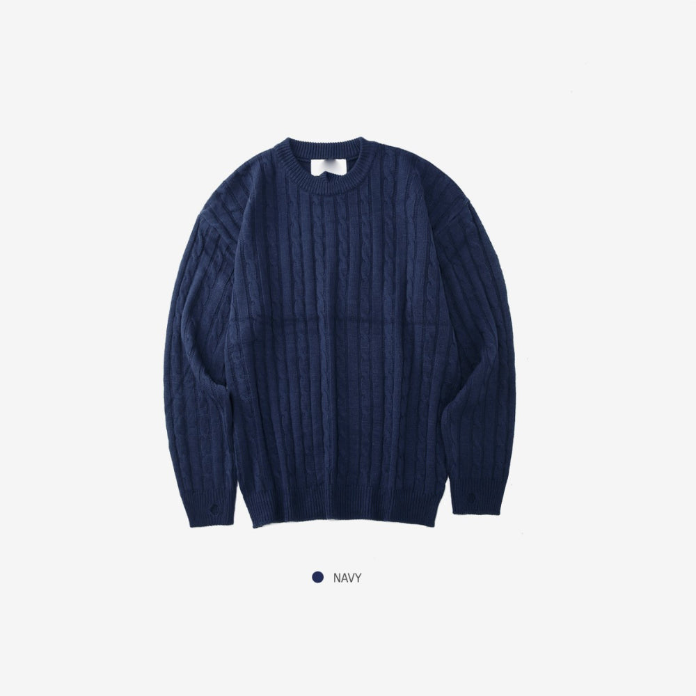 簡約 羅紋 圓領 針織 上衣 / 6色