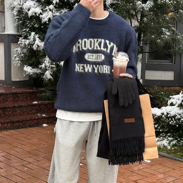 BROOKLYN 圓領 羊毛 針織 毛衣 / 6色