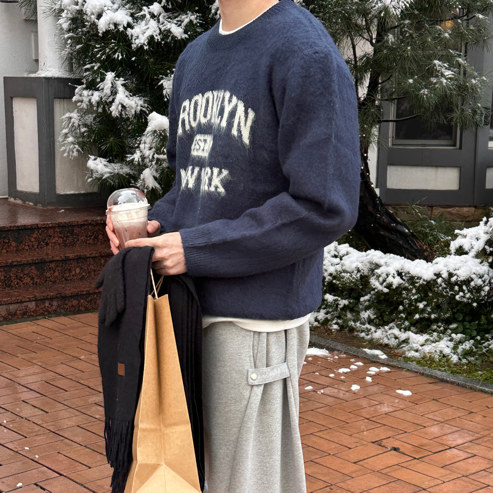 BROOKLYN 圓領 羊毛 針織 毛衣 / 6色