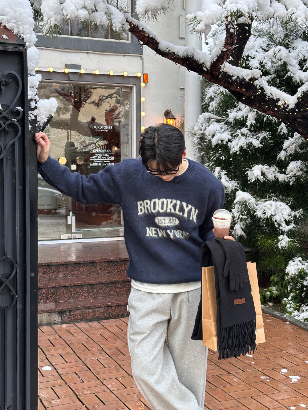 BROOKLYN 圓領 羊毛 針織 毛衣 / 6色
