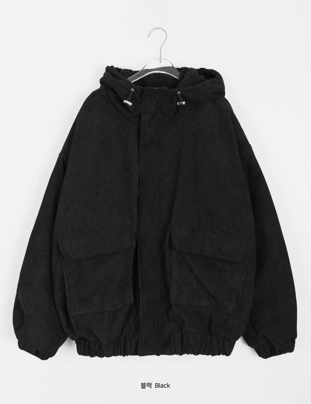 燈芯絨 刷毛 連帽 外套 / 3色