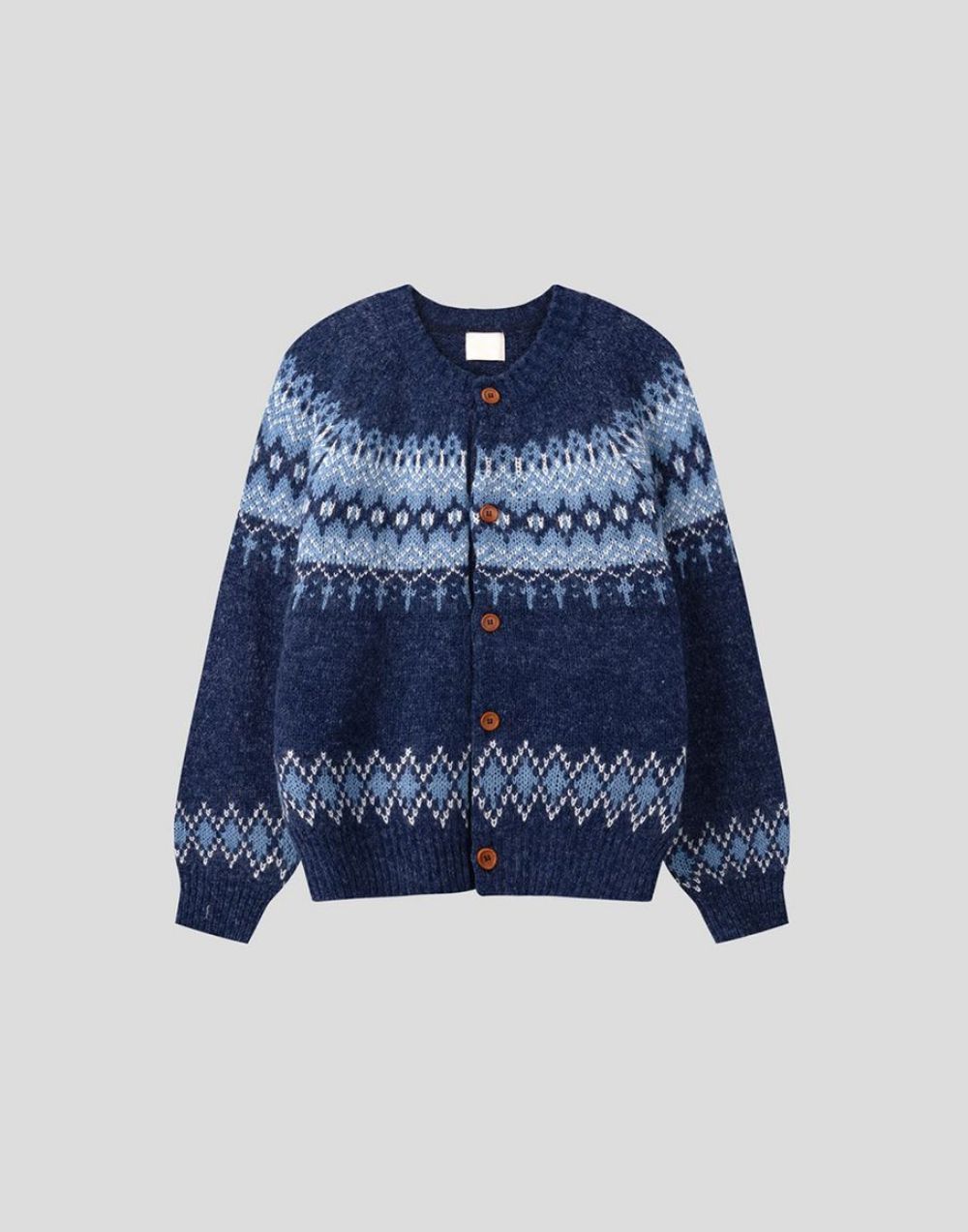 北歐風 圓領 開襟 針織衫 / 3色