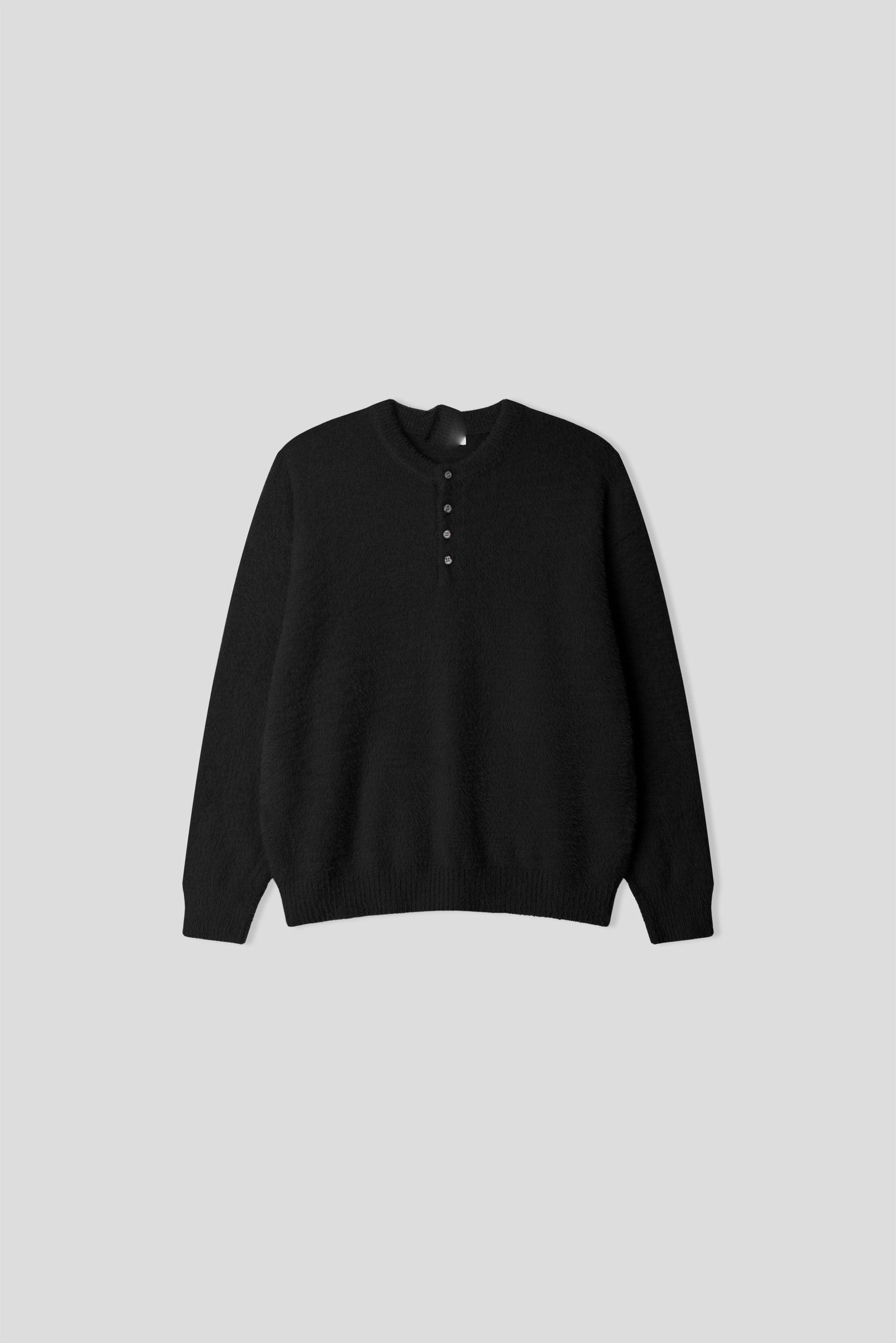 簡約 質感 馬海毛 亨利領 針織衫 / 6色