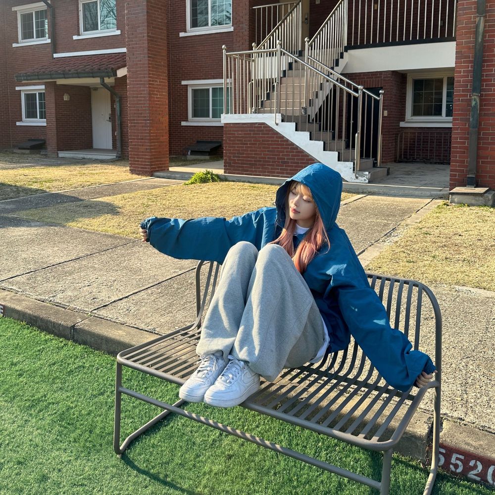 寬鬆 雙拉鍊 抽繩 連帽 風衣外套 / 4色