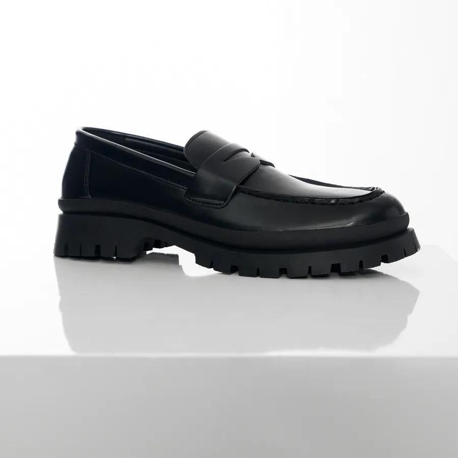 【增高4.5cm】經典 黑色 厚底 樂福鞋