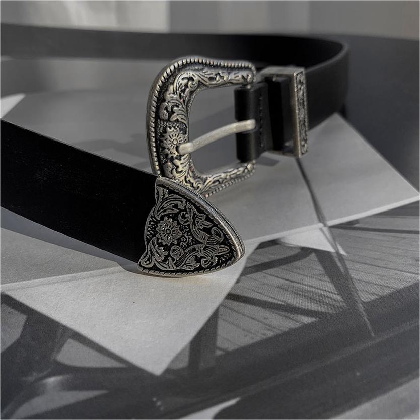 30mm Engraved Western Buckle Belt