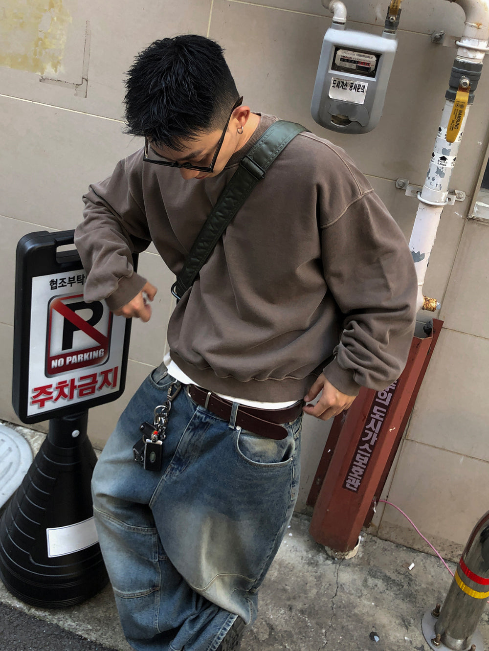 Premium 短寬 水洗 大學T / 4色