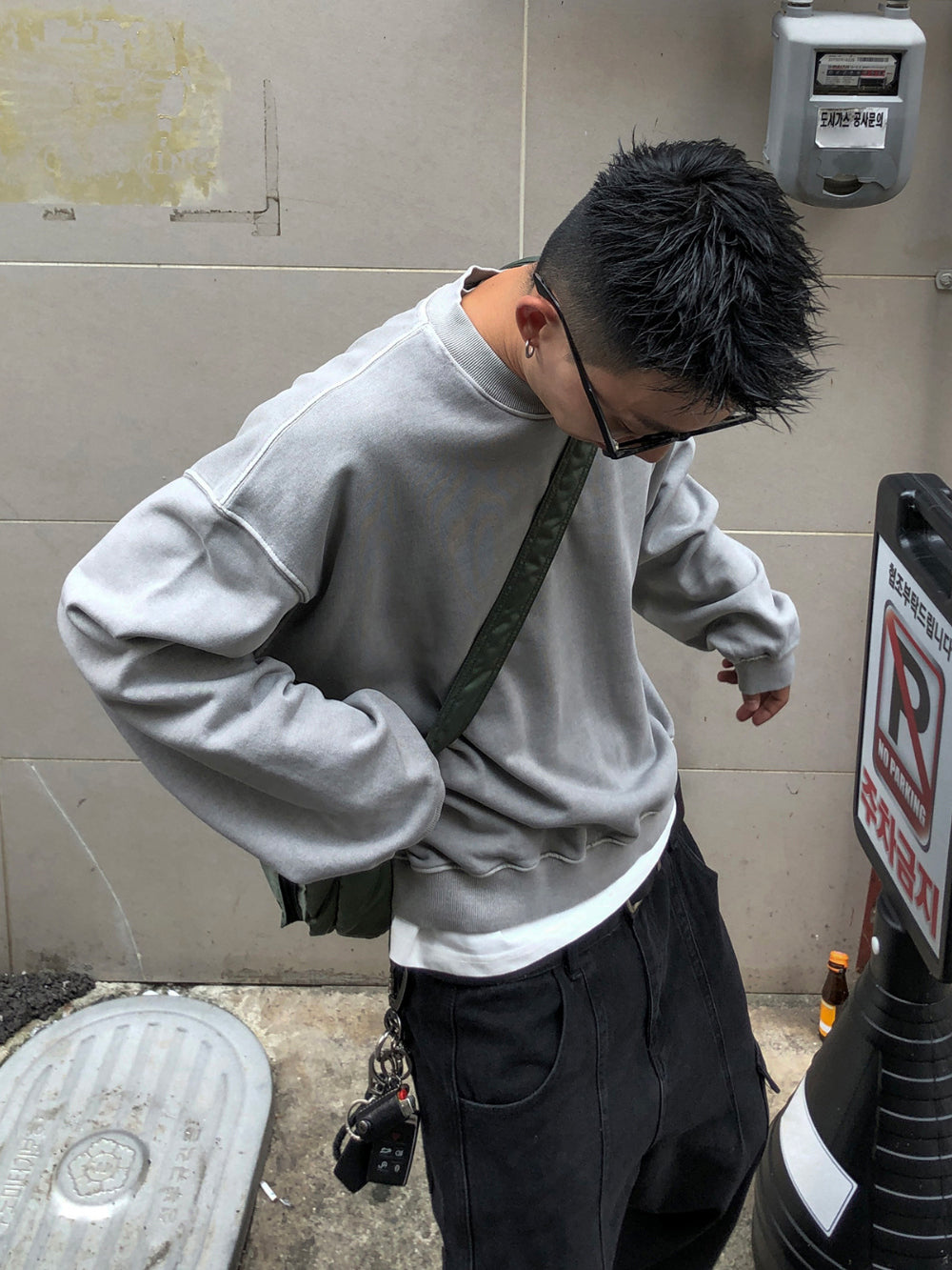 Premium 短寬 水洗 大學T / 4色