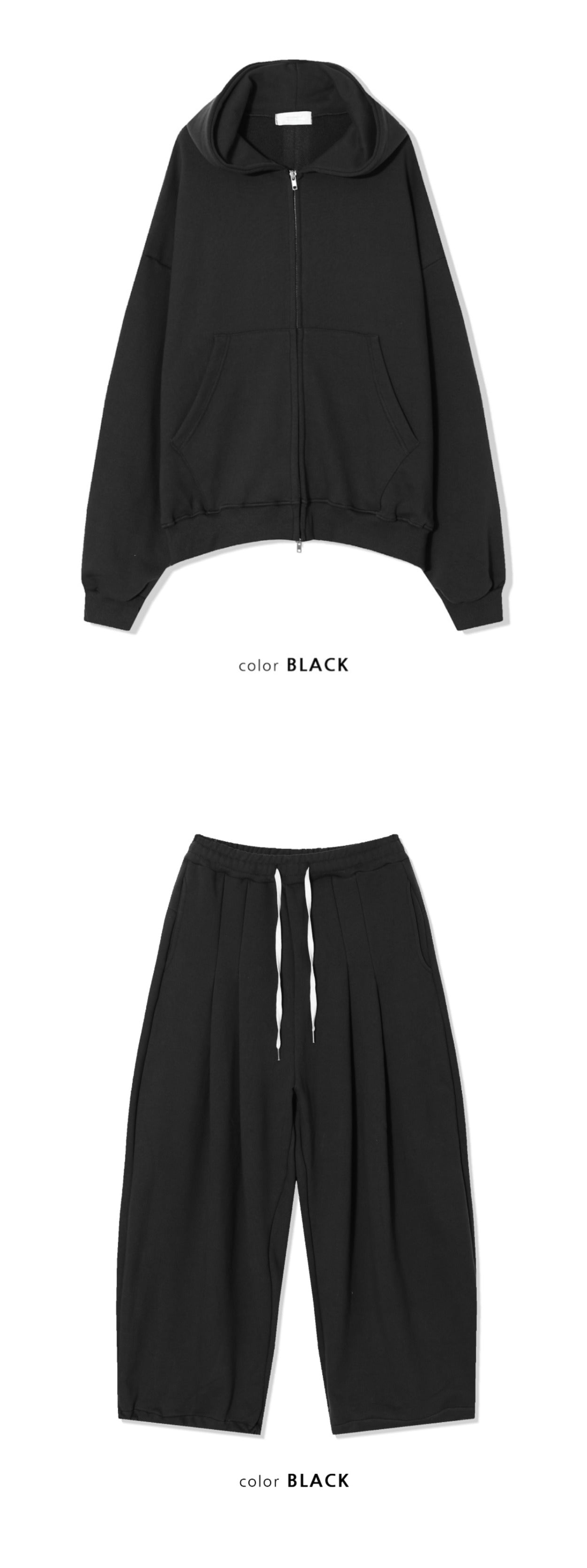 【可拆買】TXT崔然竣同款 慵懶 雙拉鍊 套裝 / 5色