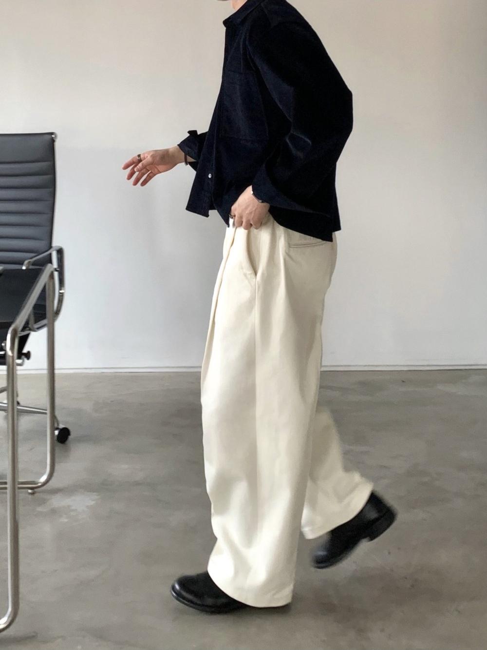 立體 褶皺 寬版 卡其褲 / 5色