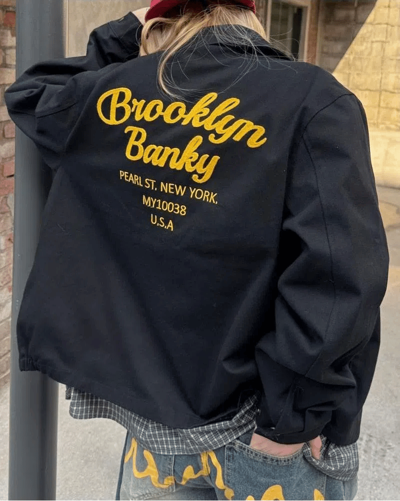 Blooklyn Lettering Cotton Jacket  / 3色