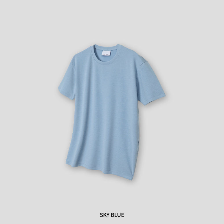 涼感 羅紋 合身 針織 短T / 10色