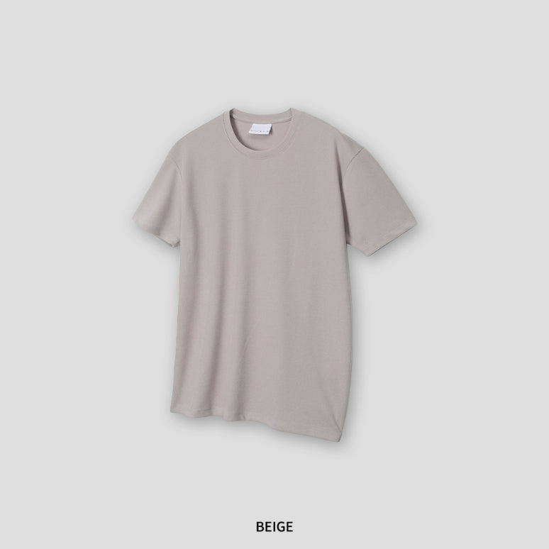 涼感 羅紋 合身 針織 短T / 10色