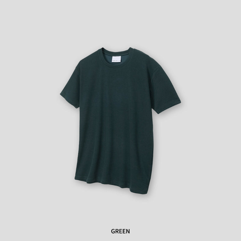 涼感 羅紋 合身 針織 短T / 10色