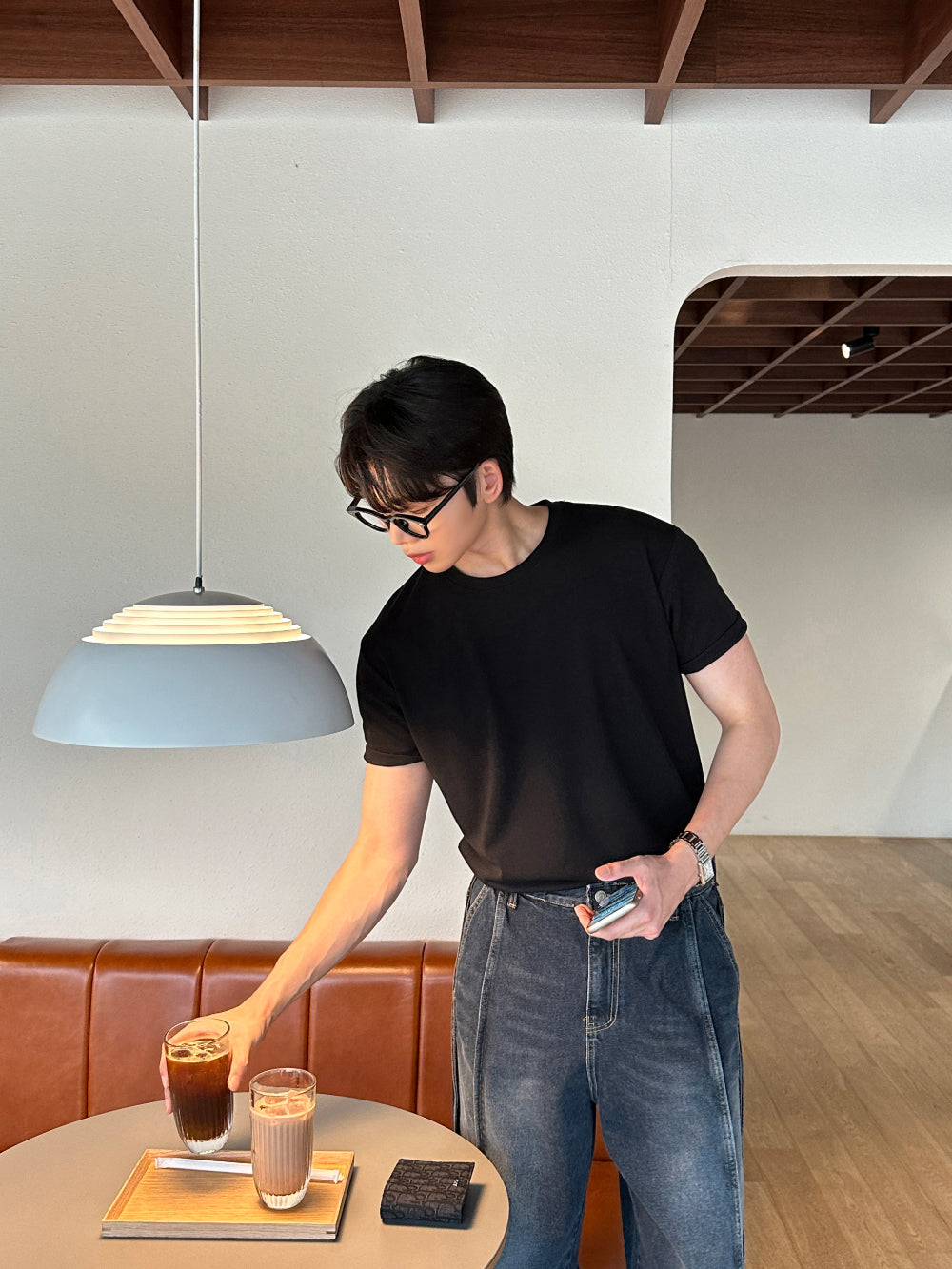 涼感 羅紋 合身 針織 短T / 10色