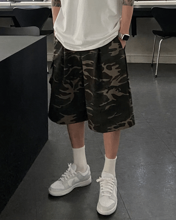 迷彩 工裝 百慕達 棉質 短褲 / 3色