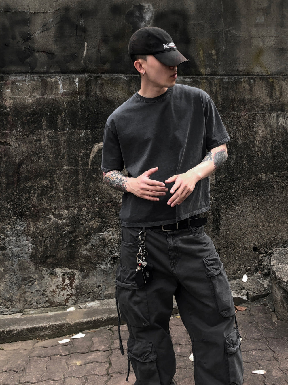 水洗 Boxy 寬短 簡約 俐落 短袖 上衣 / 3色