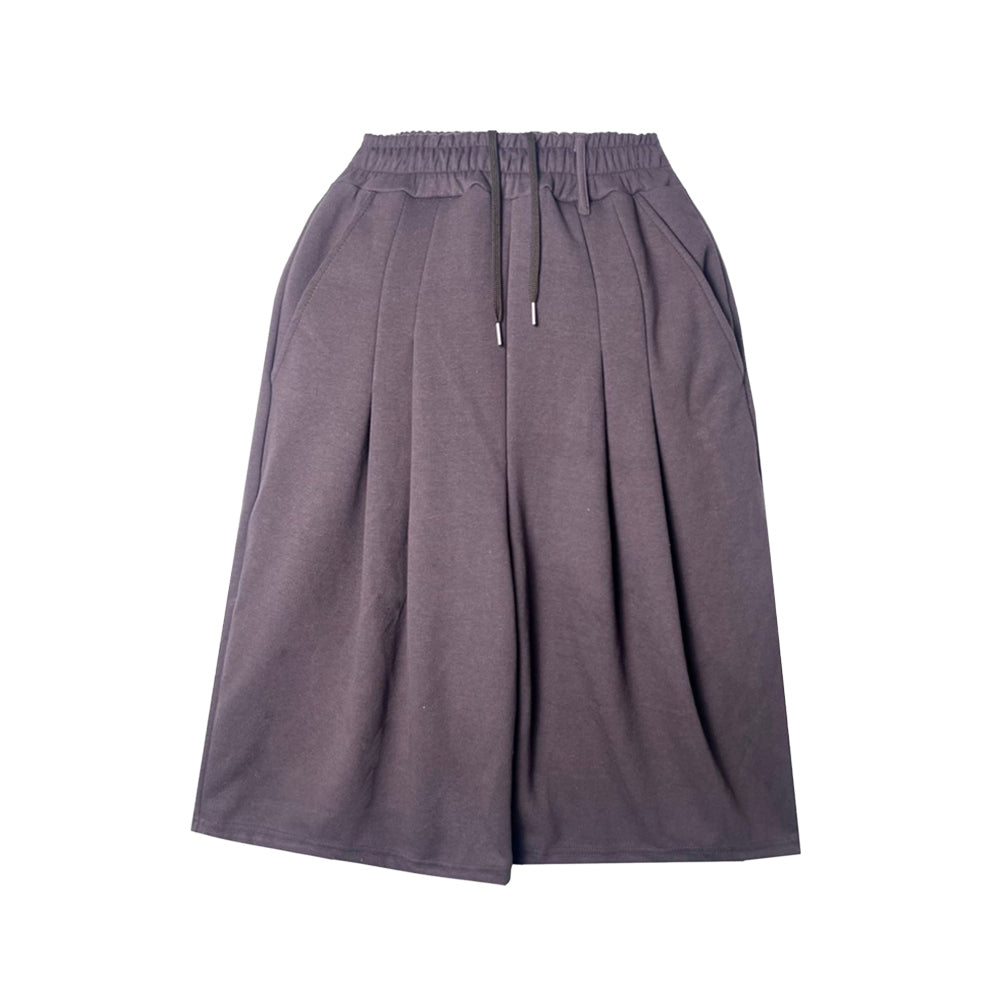 雙打摺 膝下 七分 百慕達 棉質 短褲 / 4色