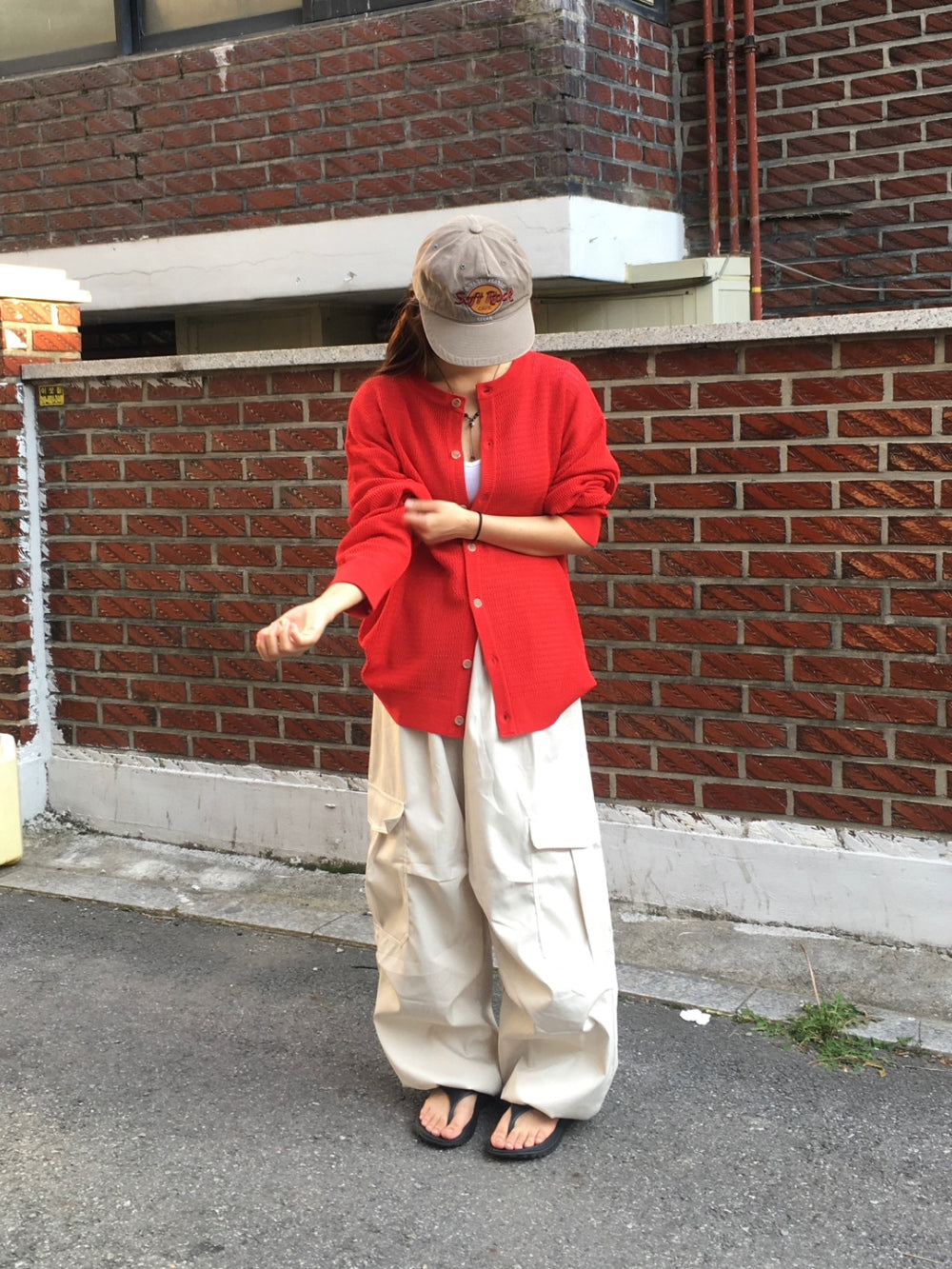 簡約 網眼 透氣 亨利領 開襟衫 / 4色