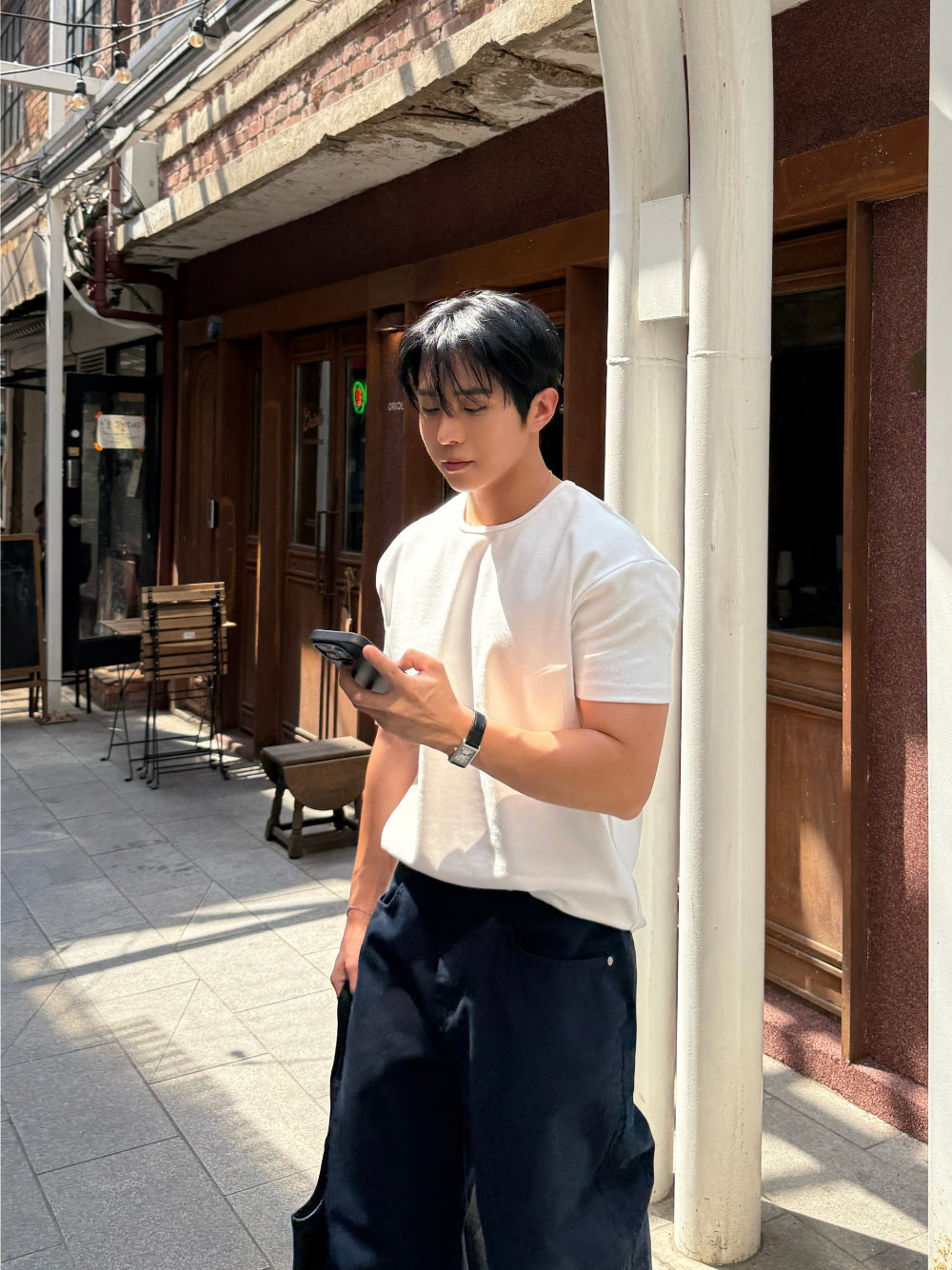 顏料水洗 短版 合身 莫蘭迪 短袖 上衣 / 7色