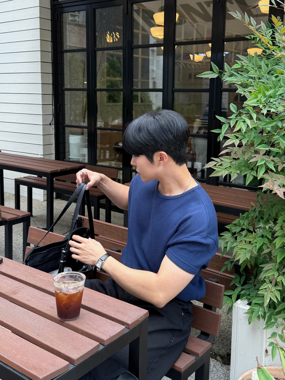 華夫格 短版 合身 上衣 / 7色