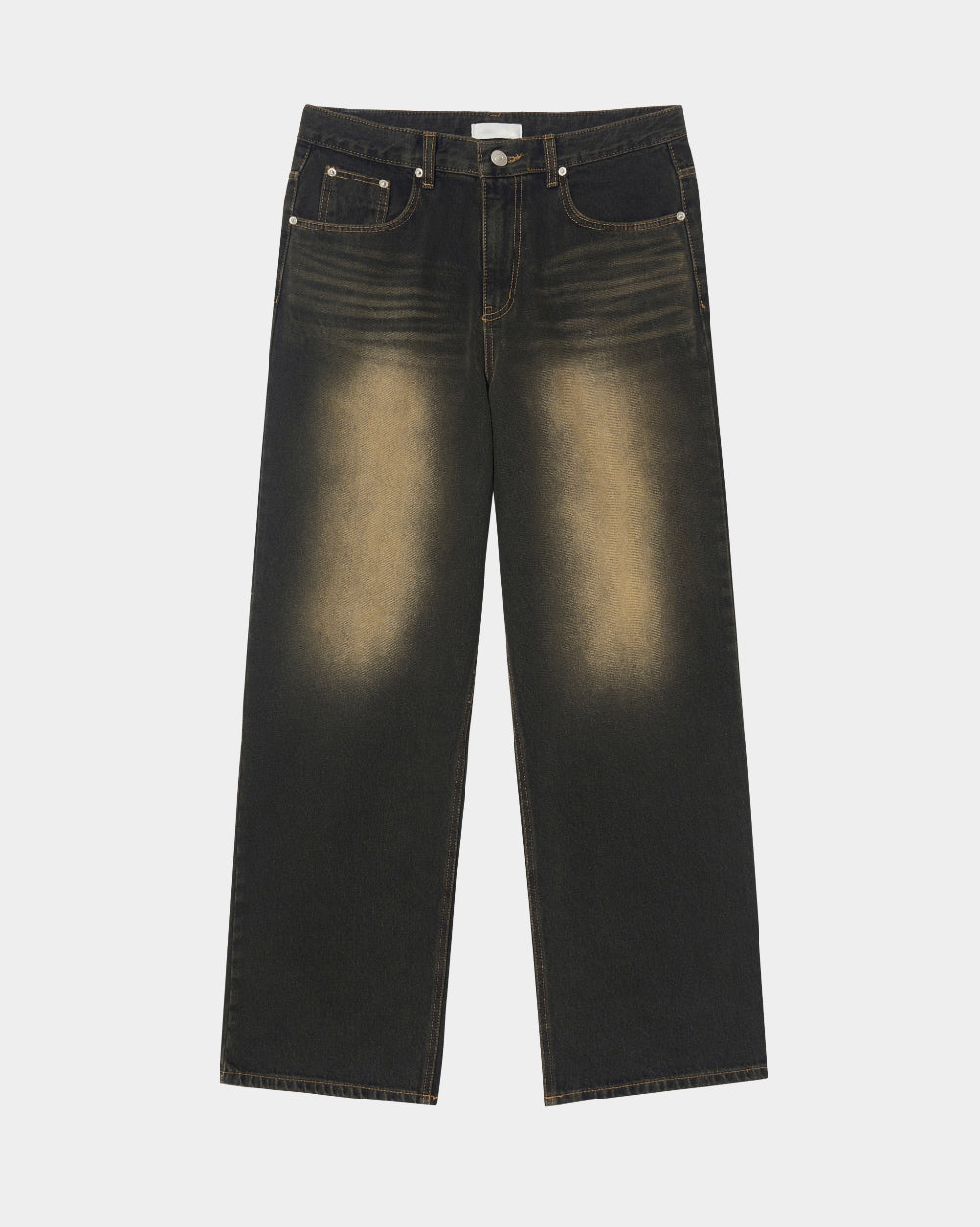 復古 水洗 寬鬆 顯高 直筒 牛仔褲 / 3色