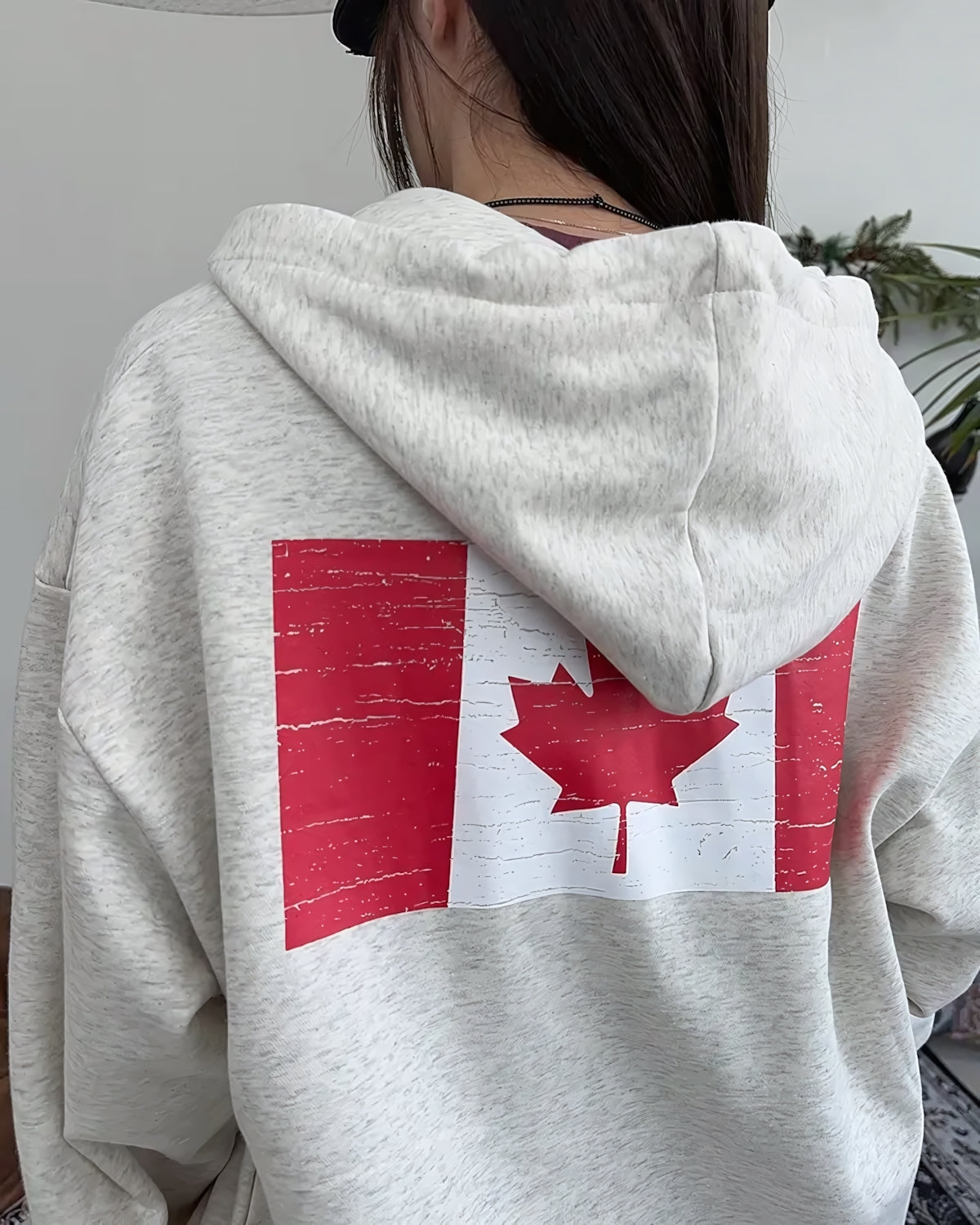 街頭 CANADA 加拿大印花 雙拉鍊 連帽 外套