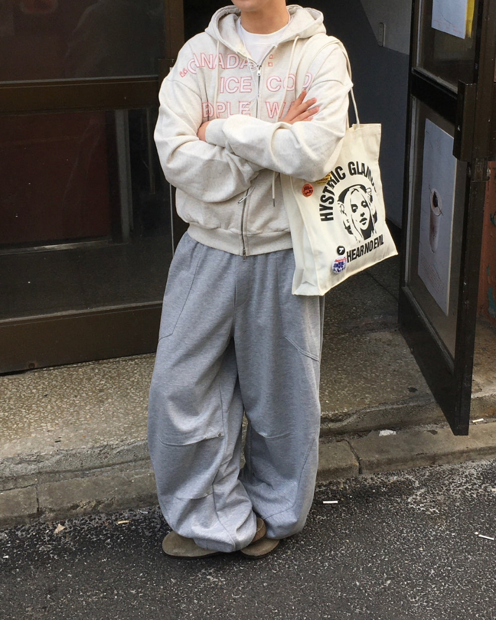 街頭 CANADA 加拿大印花 雙拉鍊 連帽 外套