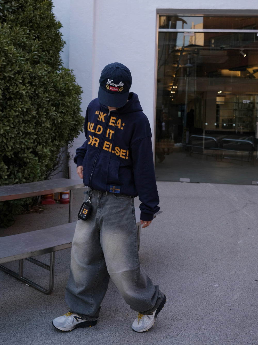 街頭 SWEDEN 瑞典印花 雙拉鍊 連帽 外套