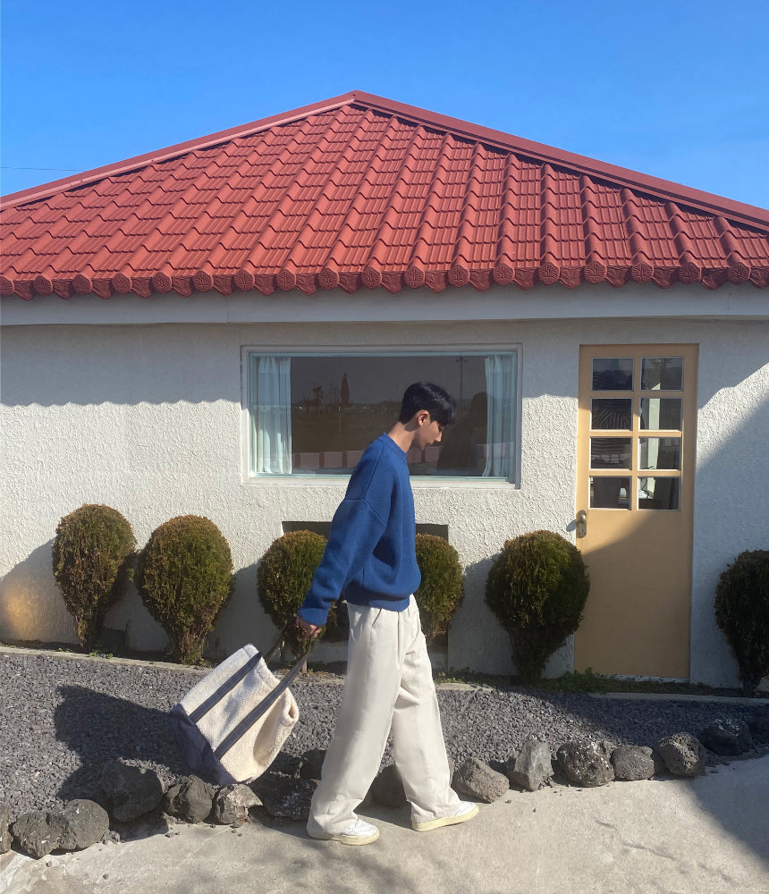 羊羔絨 拼接 帆布 寬底 肩背 托特包