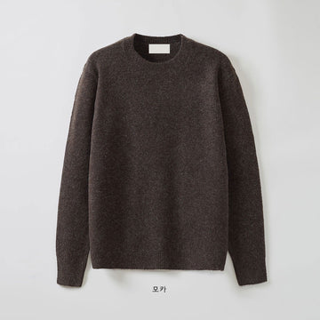 Air Wool 輕量 保暖 羊毛 圓領 針織毛衣 / 15色