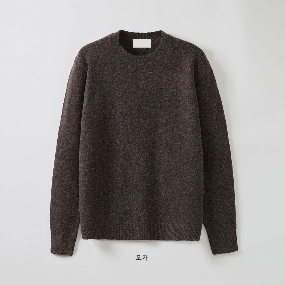 Air Wool 輕量 保暖 羊毛 圓領 針織毛衣 / 15色