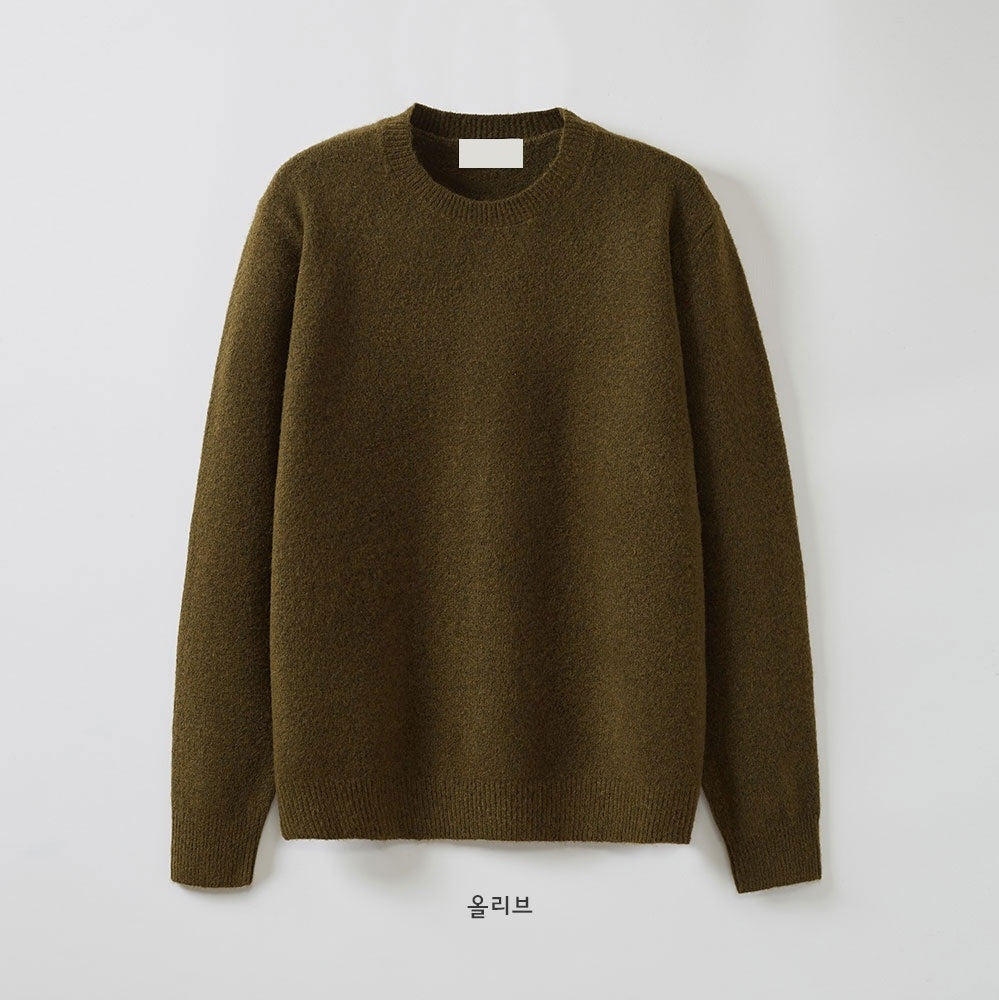 Air Wool 輕量 保暖 羊毛 圓領 針織毛衣 / 15色