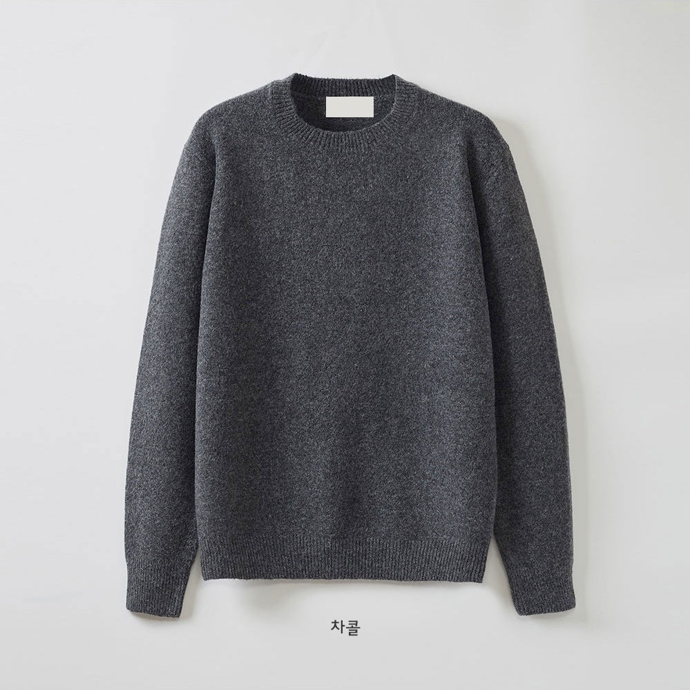 Air Wool 輕量 保暖 羊毛 圓領 針織毛衣 / 15色