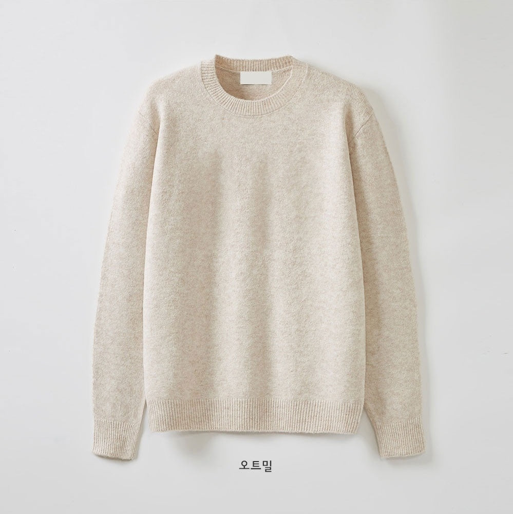 Air Wool 輕量 保暖 羊毛 圓領 針織毛衣 / 15色