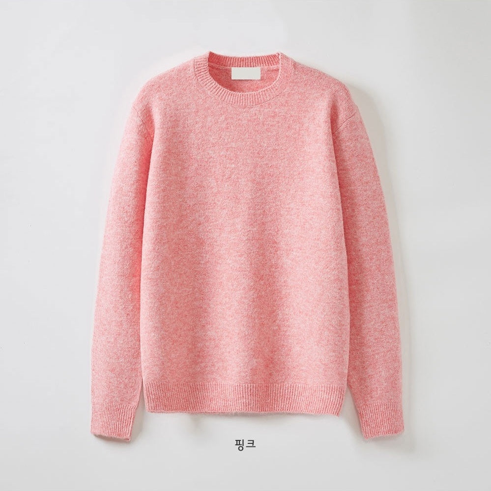 Air Wool 輕量 保暖 羊毛 圓領 針織毛衣 / 15色