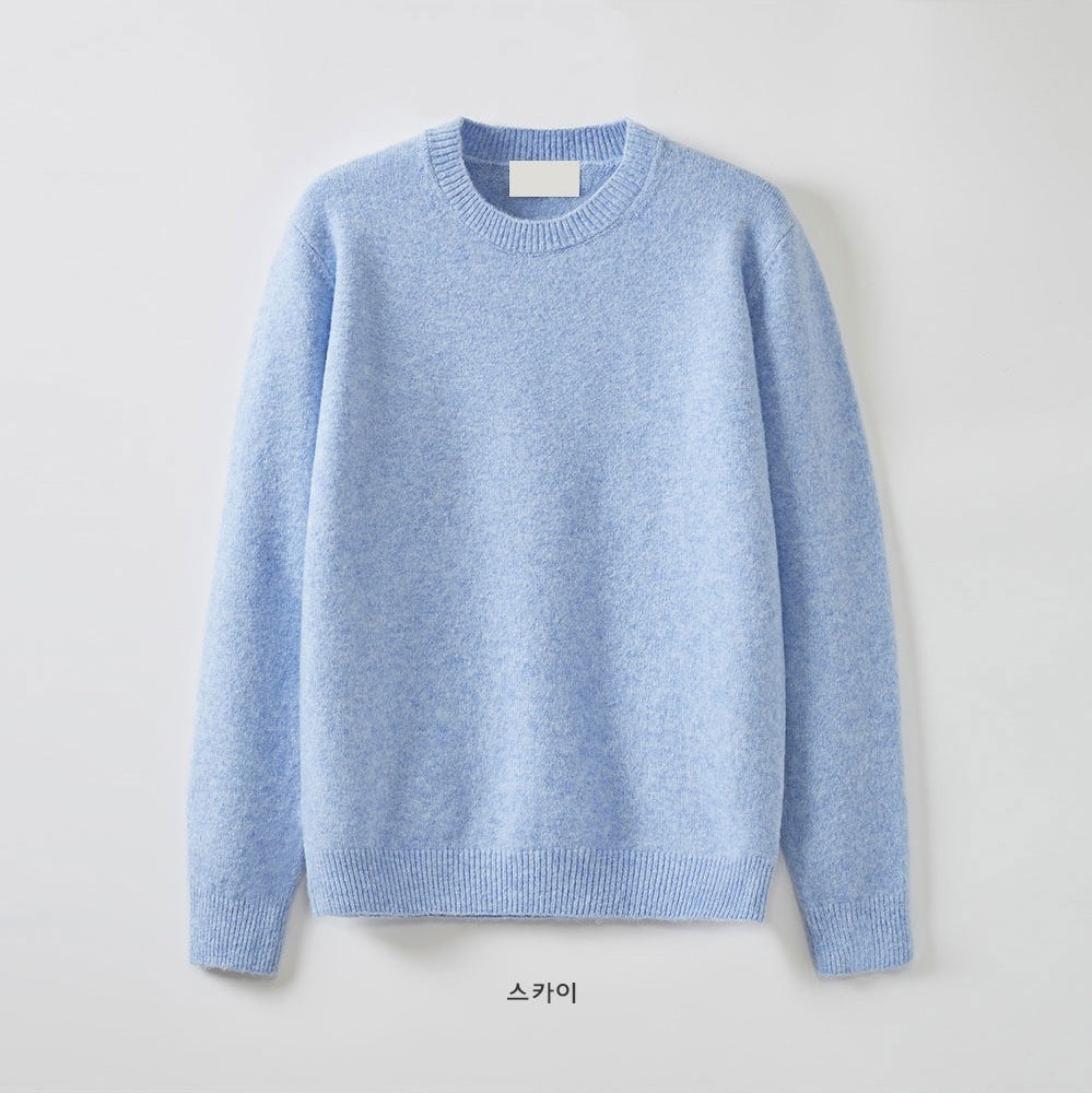 Air Wool 輕量 保暖 羊毛 圓領 針織毛衣 / 15色