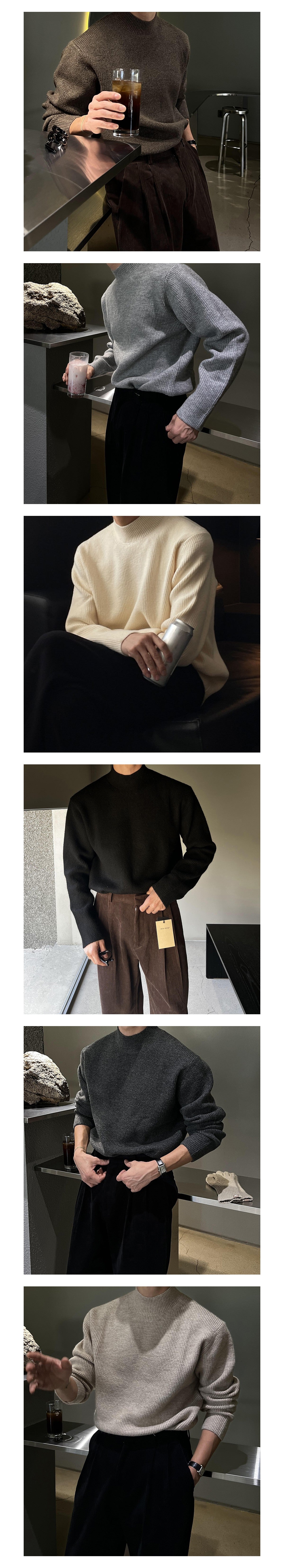 Cashmere 仿羊絨 小高領 針織上衣 / 9色