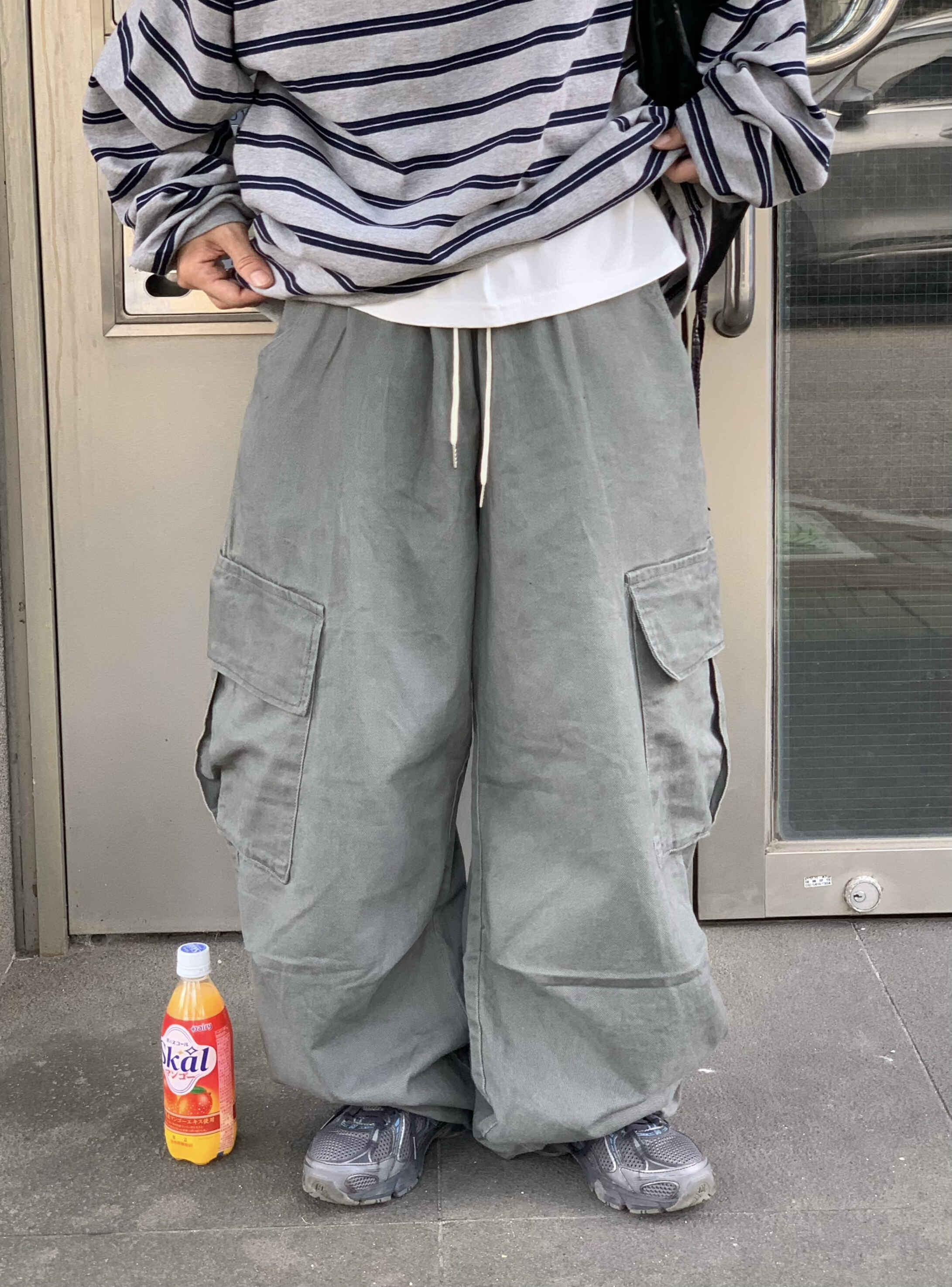 側口袋 抽繩 工裝 寬鬆 長褲 / 6色