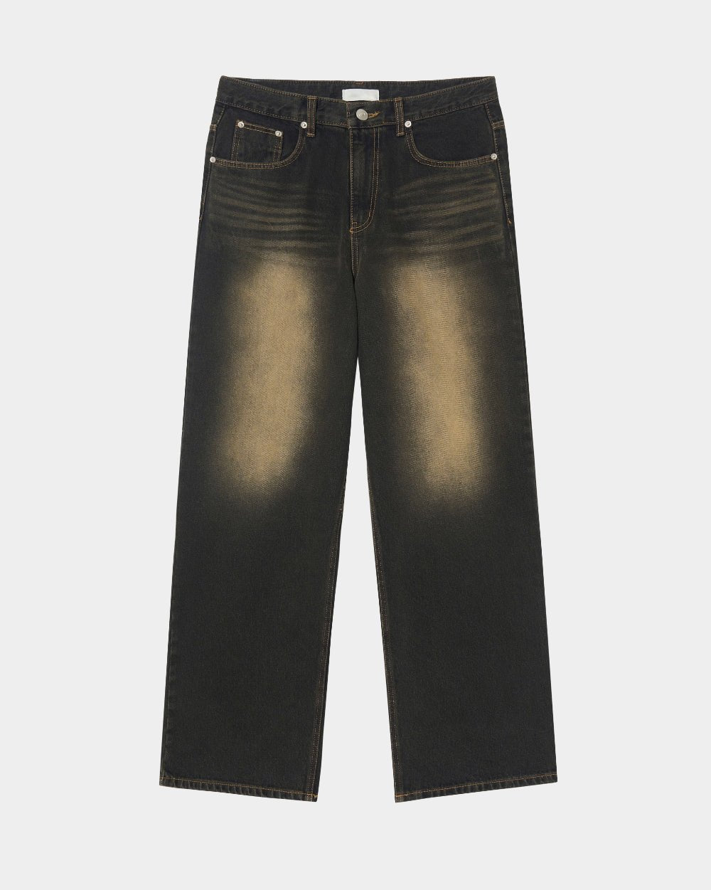 復古 水洗 寬鬆 顯高 直筒 牛仔褲 / 3色 - WHATEVER STUDIO