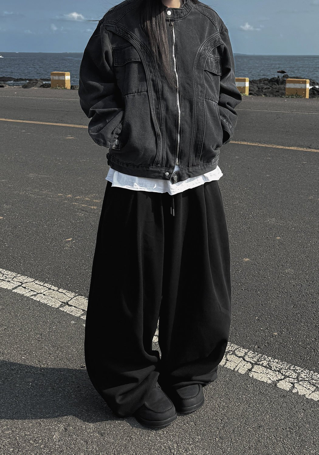 單褶 束口 氣球 運動 寬鬆 棉褲 / 3色 - WHATEVER STUDIO